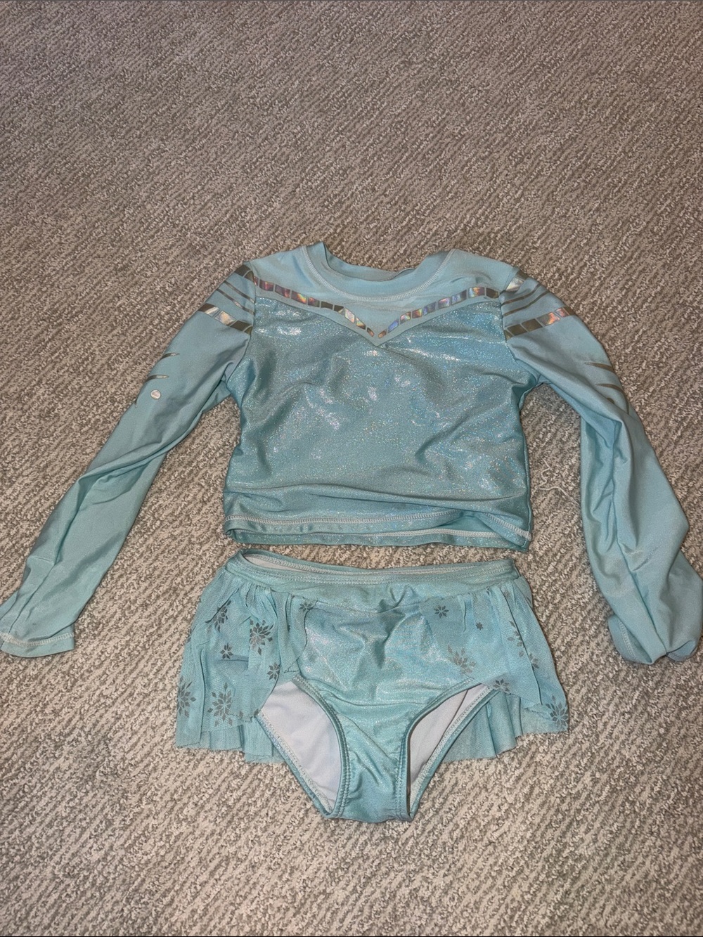 Disney Elsa Shimmer Long-Sleeve Bikini Set